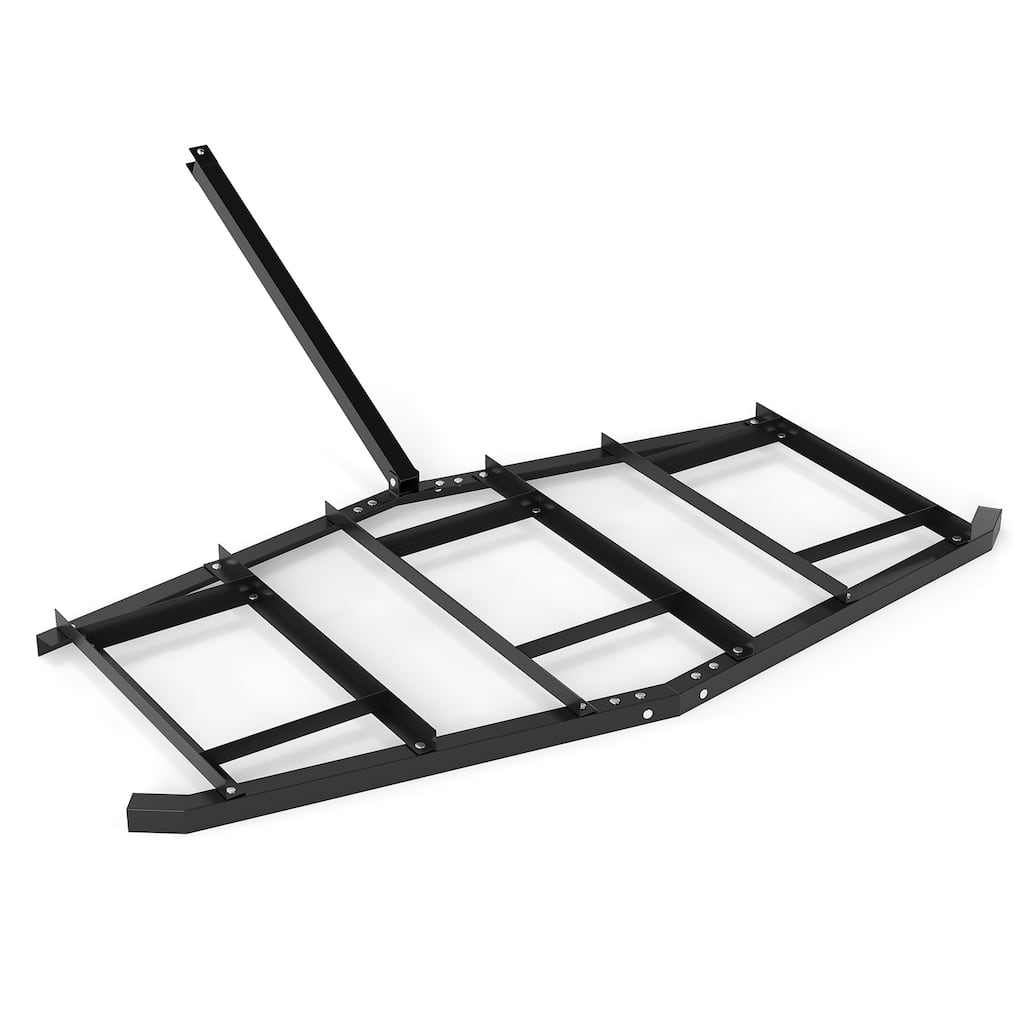 Gymax 84'' Wide Driveway Drag Tow-Behind Leveling Rake w/Reinforced