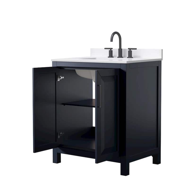 Daria 30-inch Single Vanity, 3 Hole Quartz Top