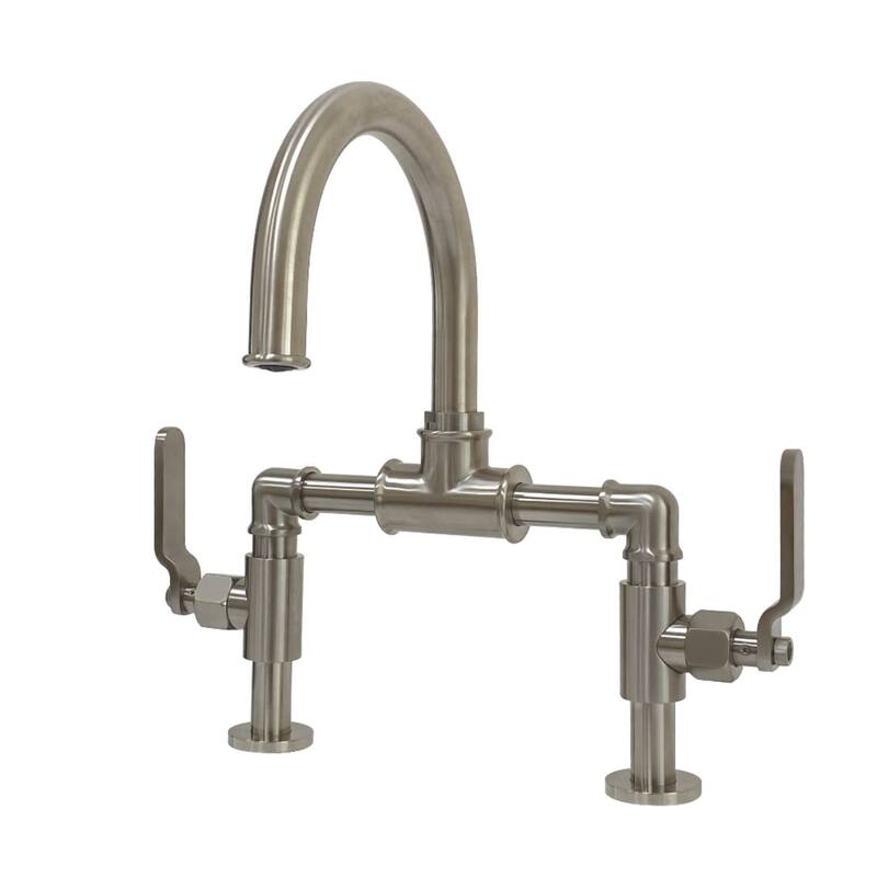 Kingston Brass Whitaker 1.2 GPM Deck Mounted Bridge Bathroom Faucet