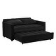 preview thumbnail 8 of 18, Loveseat Couches Chair Velvet Upholstered Sofa with Pull out Multifunctional Sofa Bed and Adjustable Backrest, Plastic Feet