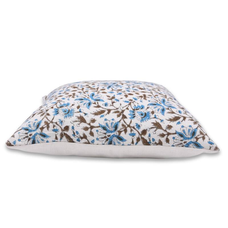 Linen Bohemian Block print pillow Cover- Neerabel