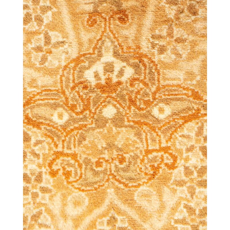 Overton Handknotted Wool Traditional Oriental Brown Area Rug - 5' x 8'