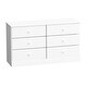 preview thumbnail 9 of 11, Prepac Astrid 6 Drawer Double Dresser for Bedroom, Wide Chest of Drawers, Bedroom Furniture, Traditional Furniture.