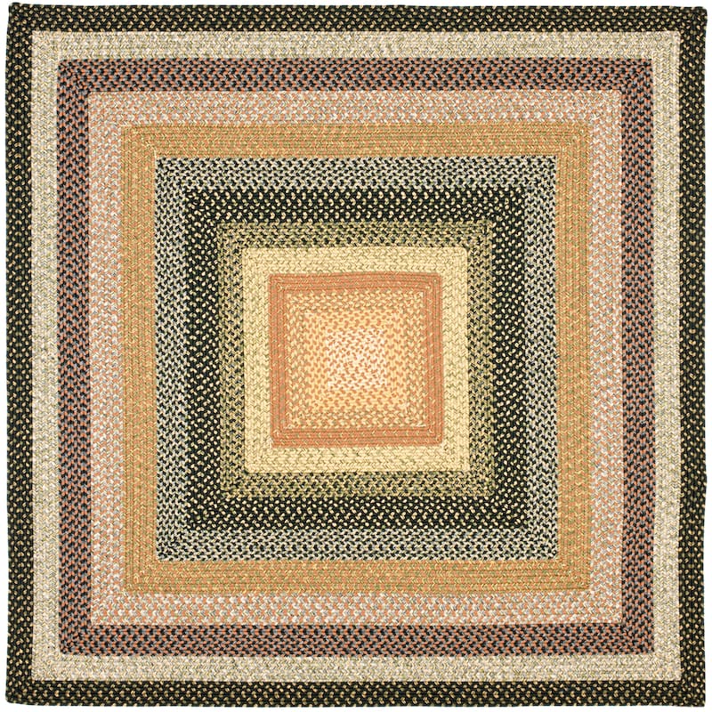 SAFAVIEH Handmade Braided Jo Machine Washable Country Casual Rug - 6' Square - Multi - Square