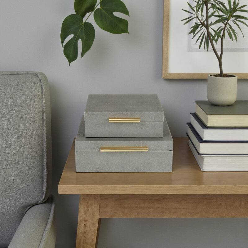 Lusan Black Vinyl Decorative Box Set