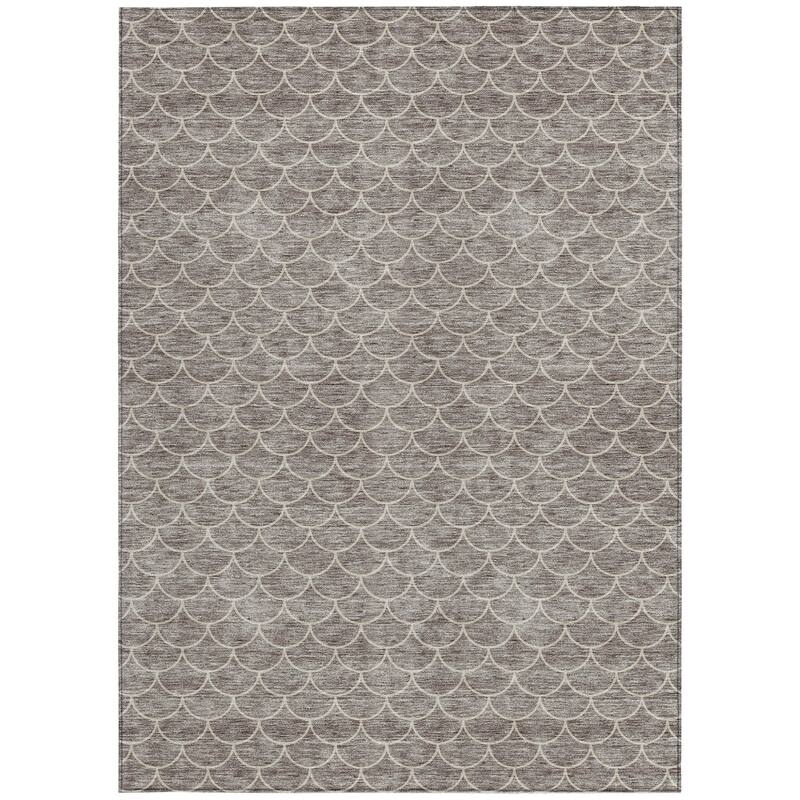 HomeRoots Geometric Transitional Rectangle Outdoor Rug
