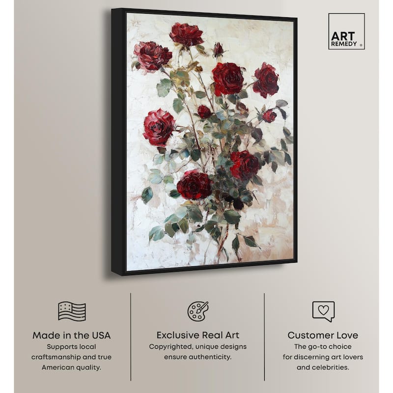 Velvet Vermilion I Canvas by Art Remedy