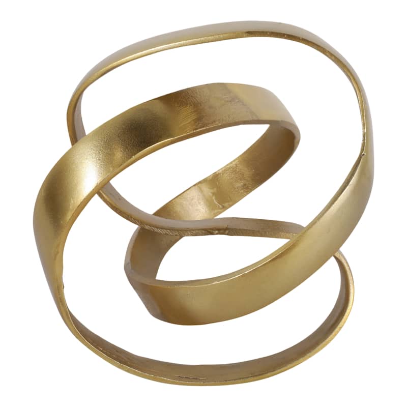 Decorative Aluminum Metal Knot Sculptural - 11"