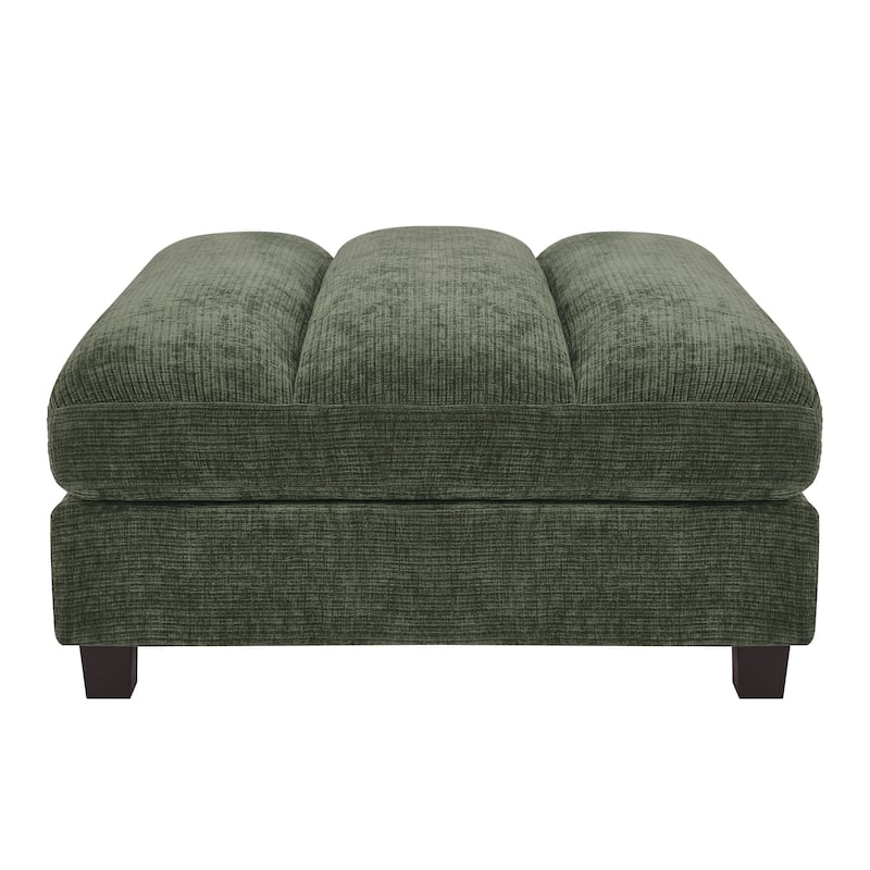 38.6" Plush Chenille Ottoman, Upholstered Cloud Ottoman, Modular Sectional Couches For Living Room, Compressed Memory Foam