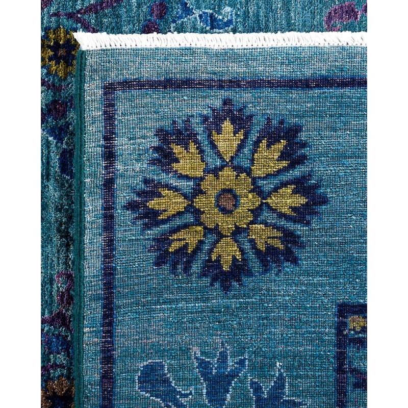 Contemporary Overdyed Wool Hand Knotted Area Rug - 6' 2" x 8' 3"