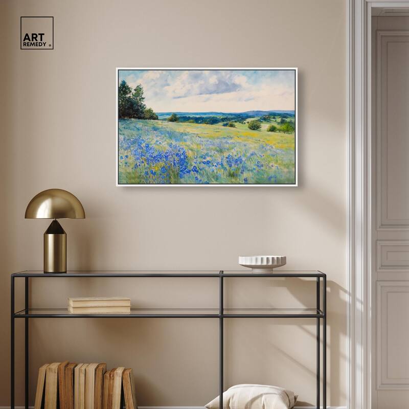 Sky Over Blue Fields Canvas by Art Remedy