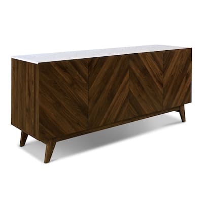 Edgemod Soren 70" Chevron Wood Grain Pattern Sideboard