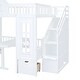 preview thumbnail 12 of 37, Impression & Beautiful Full-Over-Full Bunk Bed with Changeable Table,Elegant Children Bed