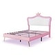 preview thumbnail 46 of 68, Modern Upholstered Princess Bed with Crown Headboard