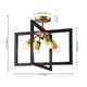 preview thumbnail 8 of 7, Mid-Century Modern Vintage 4-light Sputnik Geometric Semi Flush Mount - 17.72"W x 14.41"H