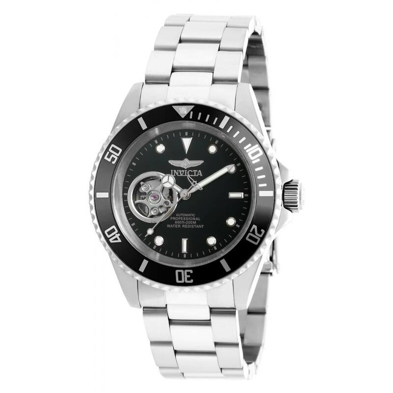 Invicta Men's 20433 Pro Diver Automatic 3 Hand Black Dial Watch