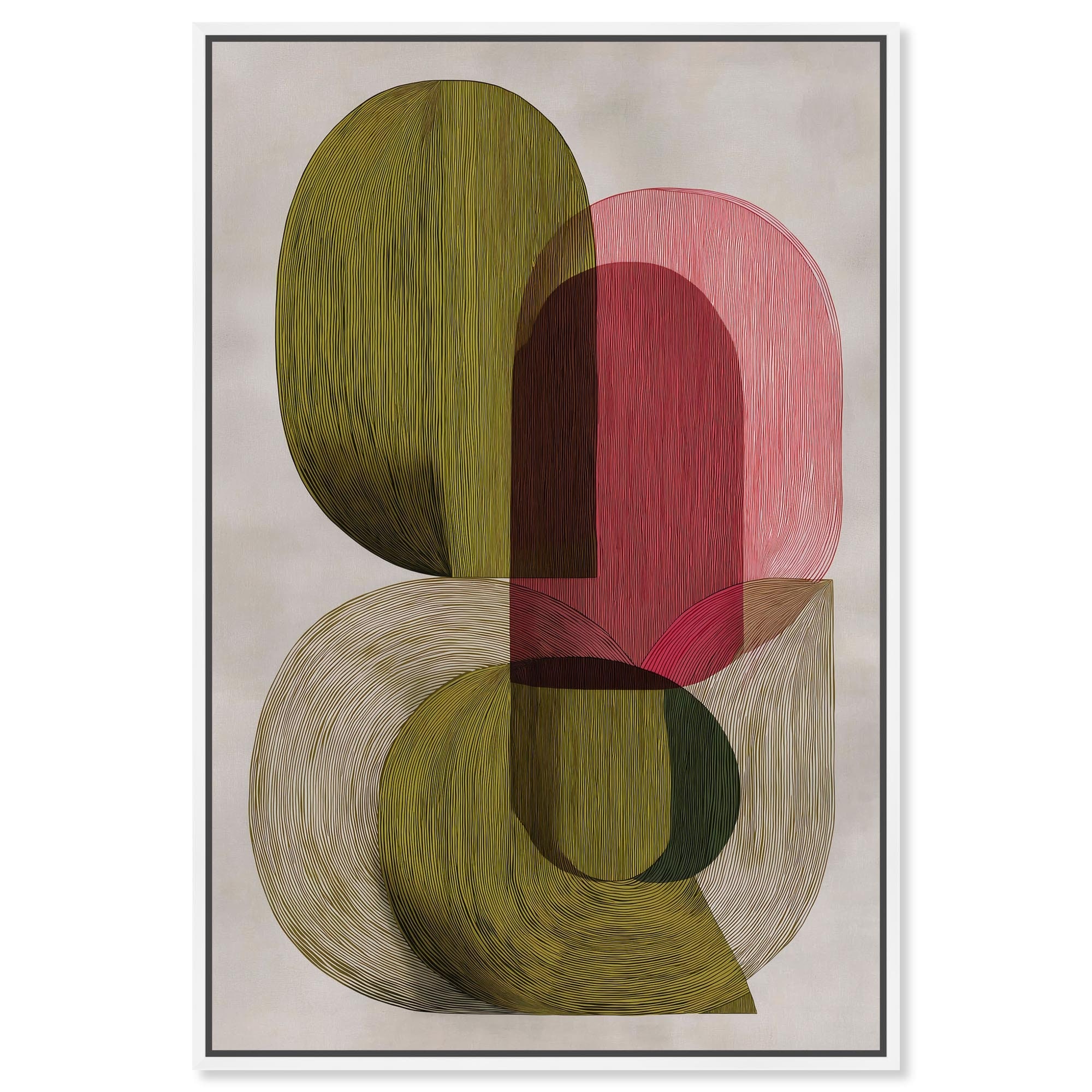 Overlapping Forms I Living Room Decor Canvas Print by Art Remedy