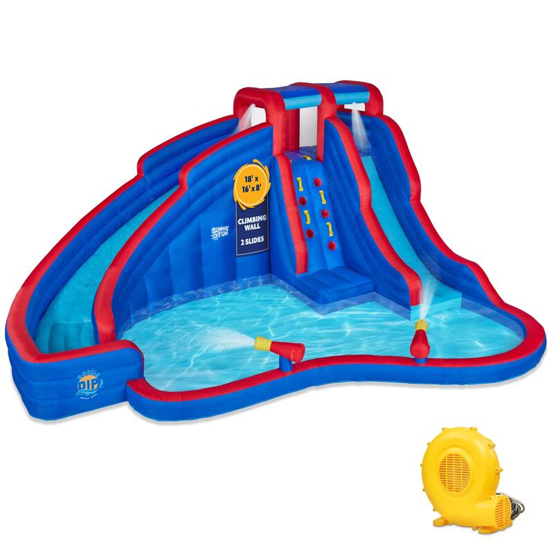 Sunny & Fun Double Dip Inflatable Water Slide Park - Kids