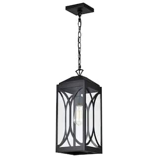 Oaklyn 1 Light Hanging Lantern Matte Black with Clear Glass