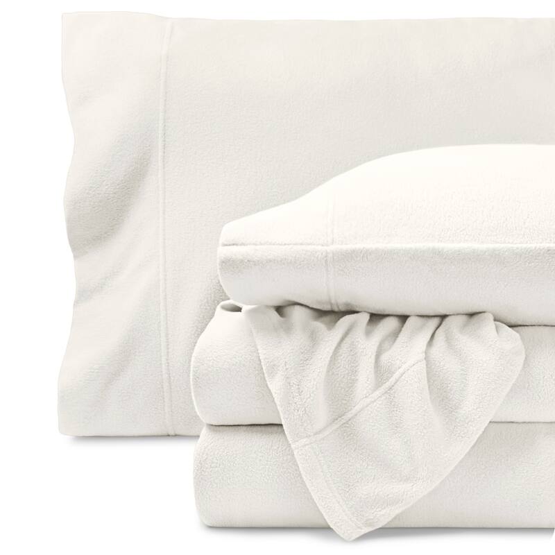 Bare Home Polar Fleece Deep Pocket Sheet Set - Queen - Cream
