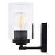 preview thumbnail 11 of 10, Park Ridge Bathroom Vanity Lighting Wall Fixture, Clear Glass Shade, Dimmable, LED Compatible, Over Mirror Mount Steel