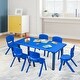 preview thumbnail 5 of 8, Gymax 6-pack Kids Plastic Stackable Classroom Chairs Indoor/Outdoor - 14'' X 13'' X 21''