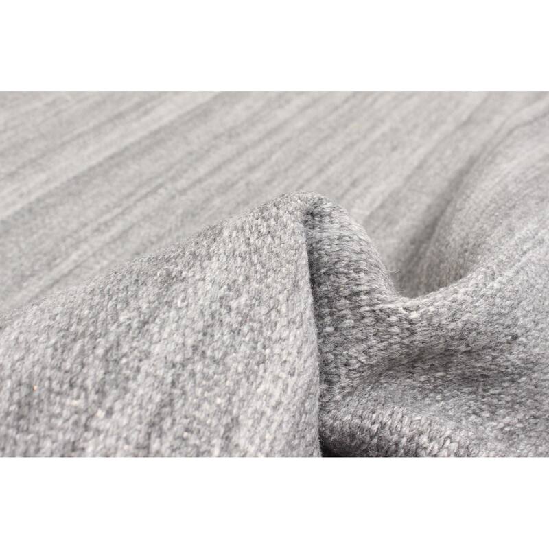 ECARPETGALLERY Flat-Weave Ankara FW Dark Grey Wool Kilim - 5'3 x 7'9