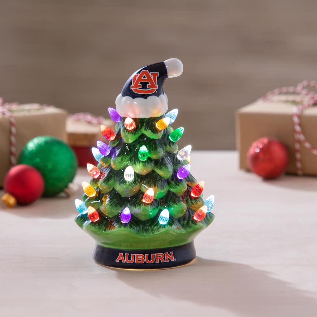 8" LED Ceramic Tabletop Christmas Tree, Auburn University