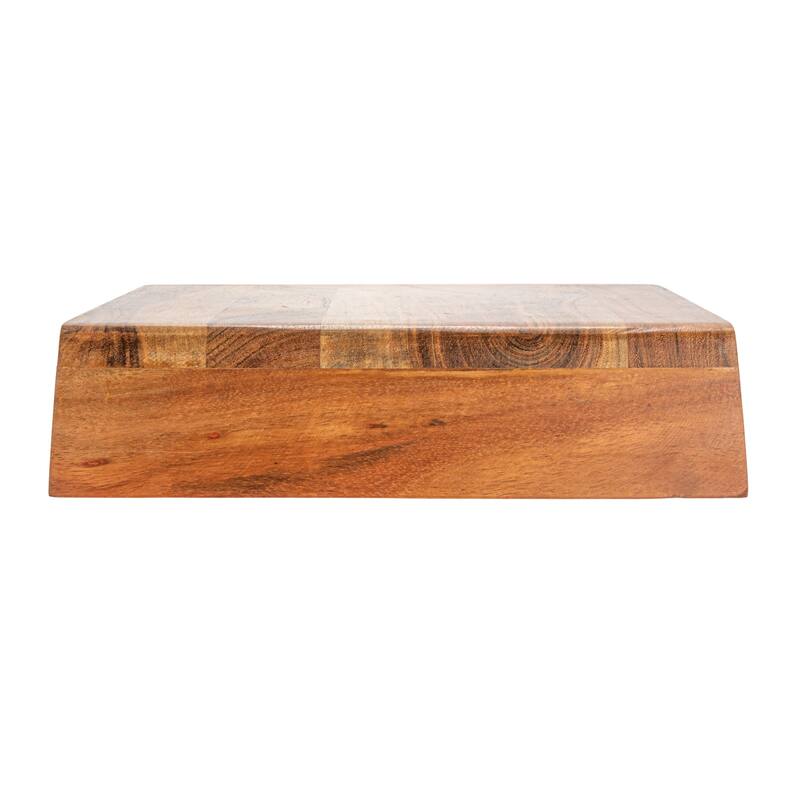 Acacia Wood Nesting Pedestals - 17.0"L x 10.0"W x 3.0"H - 17.0"L x 10.0"W x 3.0"H