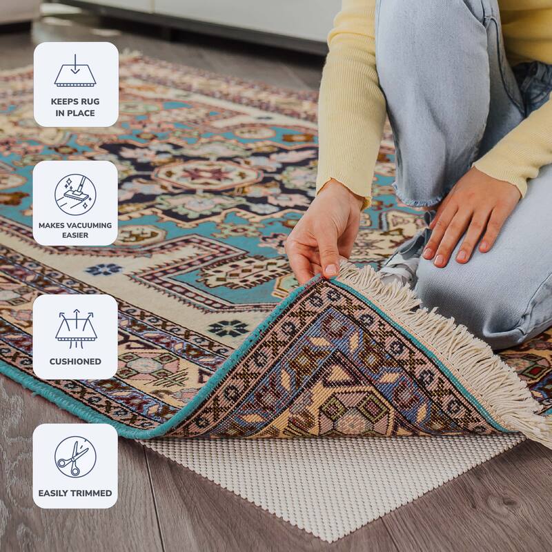 Super Grip Non Slip Rug Pad by Slip-Stop - Ivory - 12' x 15'