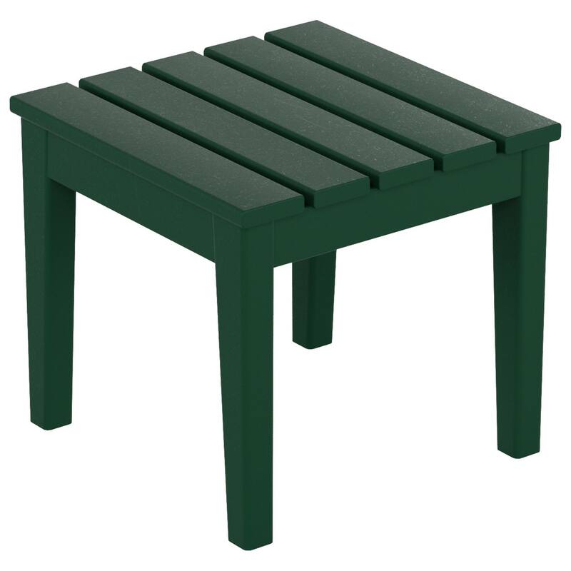 Shoreside HDPE Eco-Friendly All Weather Square Modern 18" Side Table