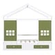 preview thumbnail 8 of 14, Twin Size Wood House Bed with 2 Drawers and Window Decoration