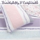 preview thumbnail 3 of 9, Cozy Line Home Fashions Stripped Floral Vine Star Butterfly Ruffle Embroidered Pink Purple Cotton Quilt Bedding Set