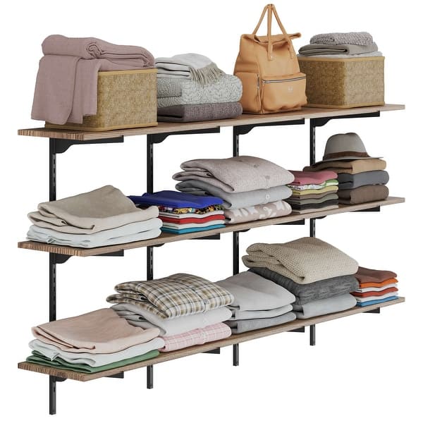 Home Source Tall Bookcase Display Unit, 4 Bookshelves, 1 Storage Drawer