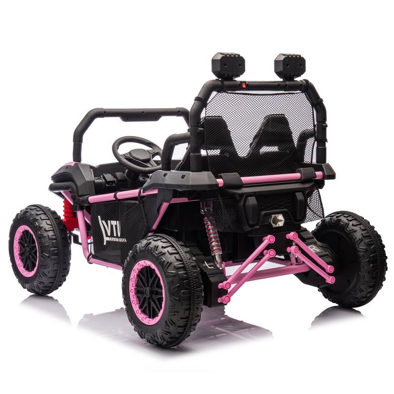 24V Ride On UTV for Kids with Parental Remote, Bluetooth, and LED Lights, 4-Wheel Suspension