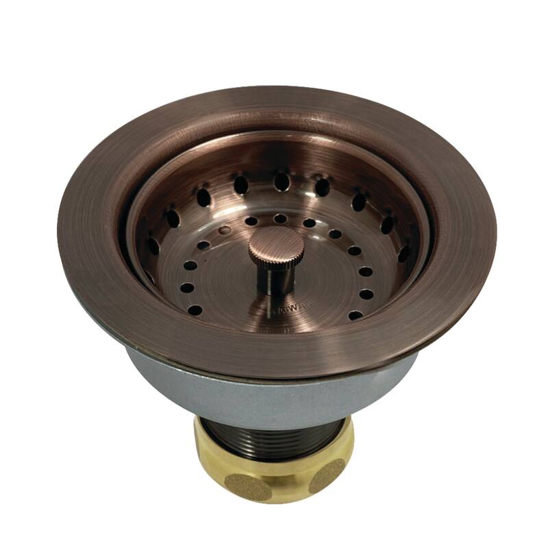 Tacoma Snap-N-Tite Sink Basket Strainer - Antique Copper