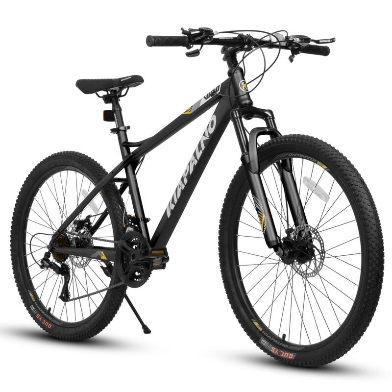 26-Inch Mountain Bike 21-Speed Gear Bicycle, High Carbon Steel Frame w/Front and Rear Mechanical Disc Brakes for Adults & Teens