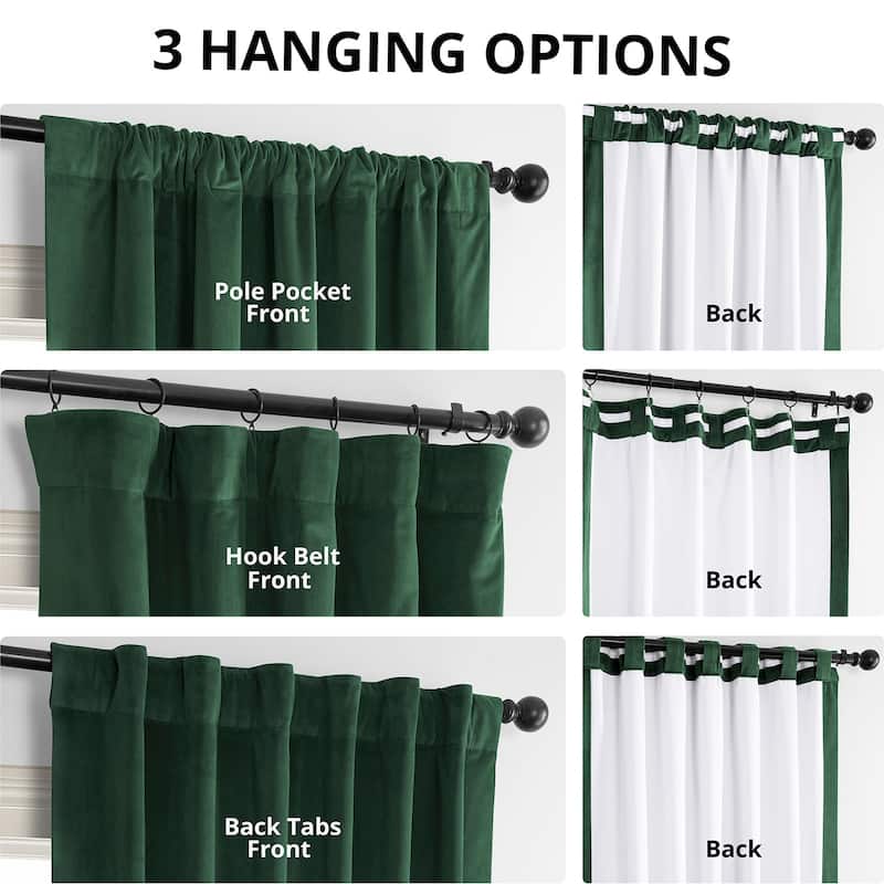 Exclusive Fabrics Signature Velvet Thermal Lined With 100% 4 Pass Blackout Curtains. (1 Panel)