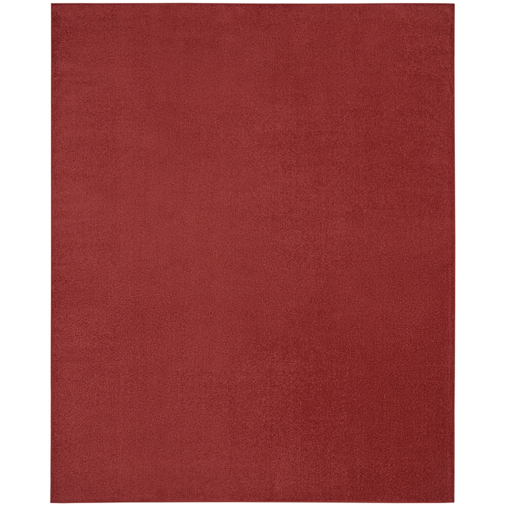 HomeRoots Solid Color Transitional Rectangle Outdoor Rug - 10' X 14'