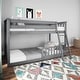 preview thumbnail 17 of 37, Max and Lily Twin over Twin Low Bunk with Guard Rails Grey 1 Guard Rail