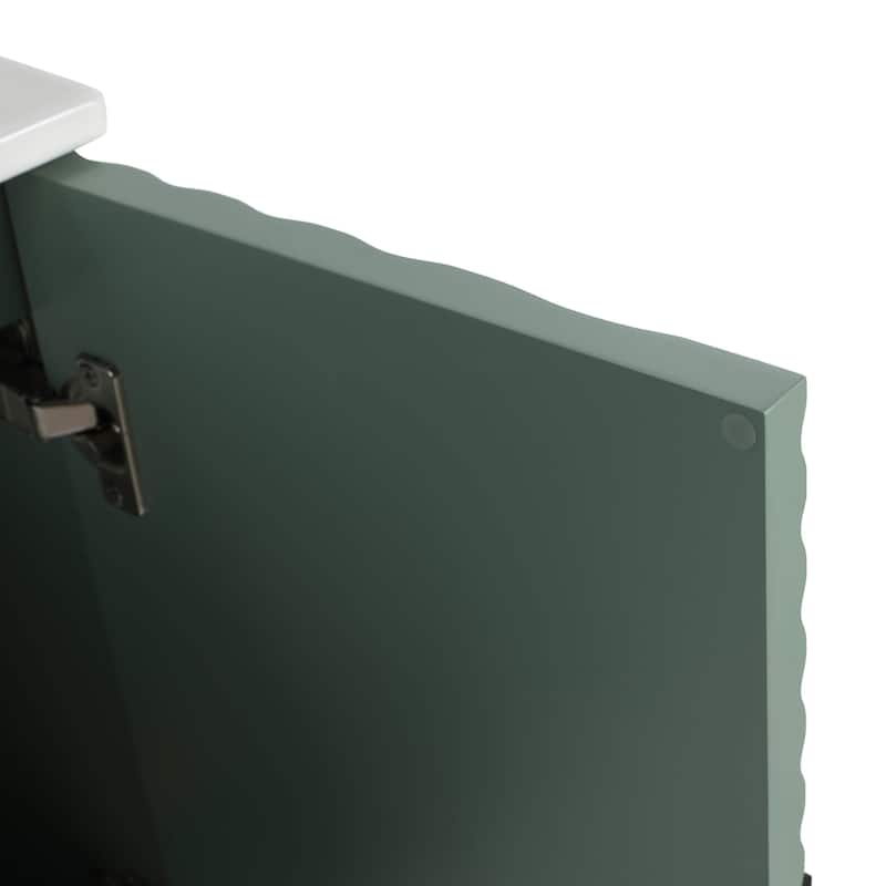 Pellabay Modern Bathroom Vanity with Fluted Circular Doors - Sink Included