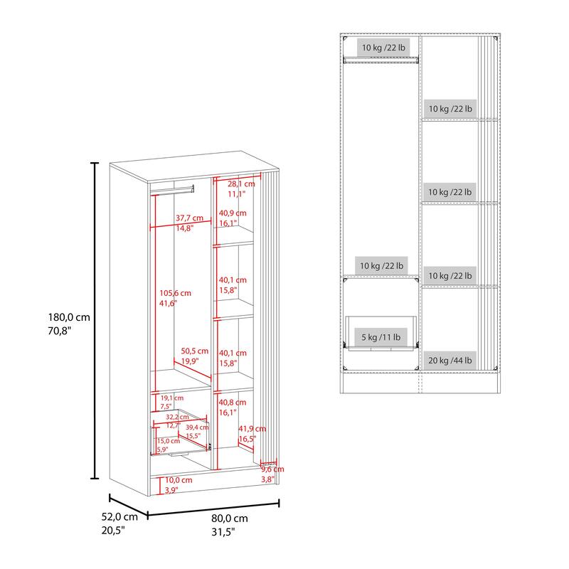 Vance Armoire Natural Oak - N/A