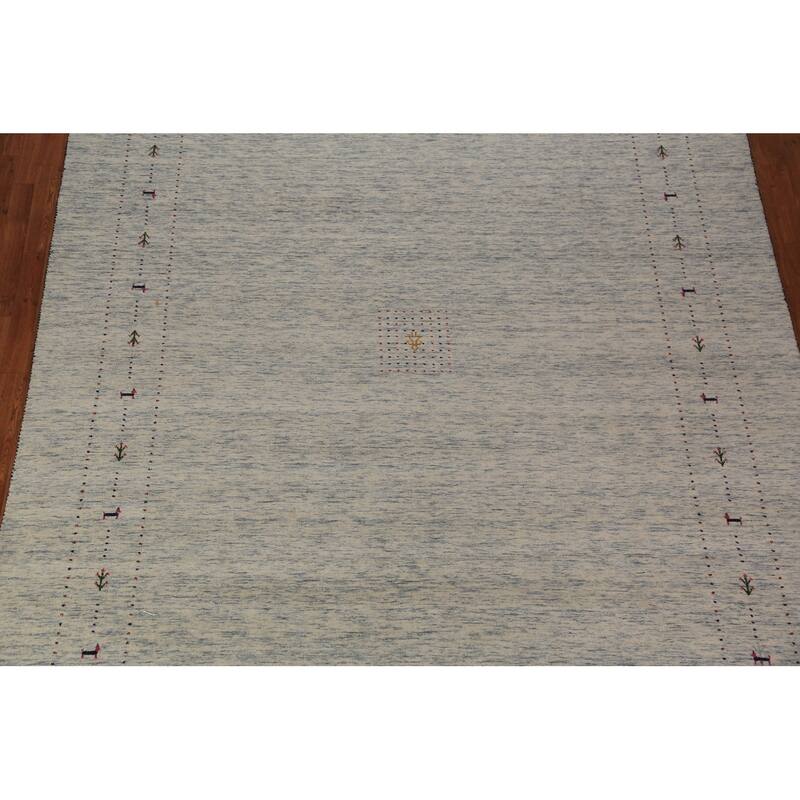 Tribal Gabbeh Indian Area Rug Handmade Wool Carpet - 8'0"x 11'6"