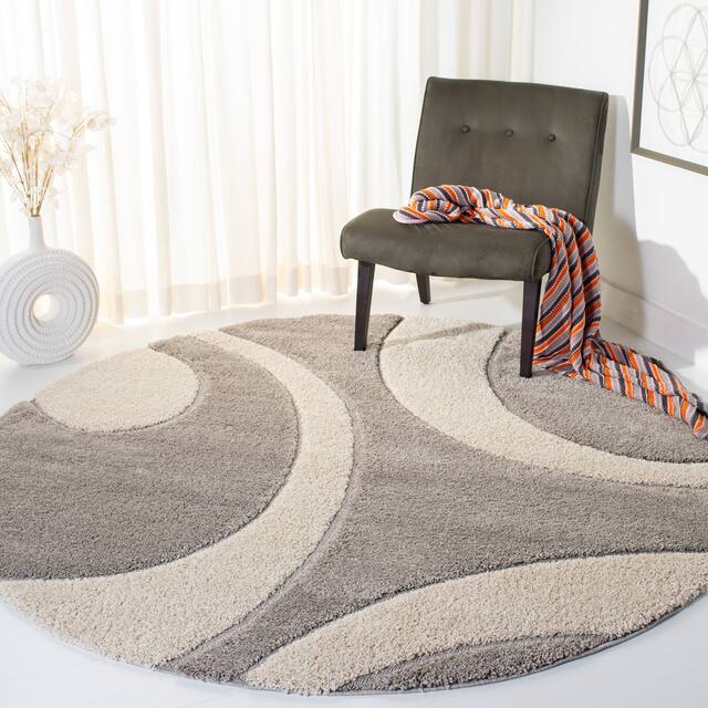 SAFAVIEH Florida Shag Jayati Abstract 1.2-inch Thick Rug