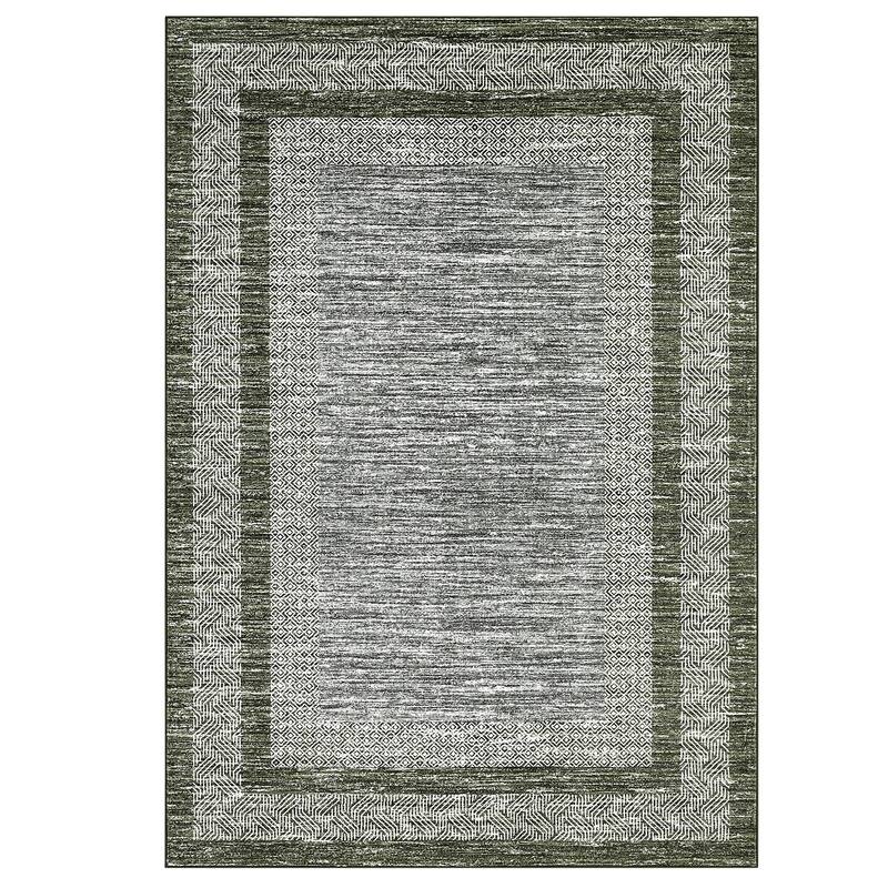 Modern Geometric Area Rugs for Living Room Bordered Rugs Indoor Printed Rug for Bedroom, Office