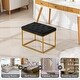 preview thumbnail 29 of 74, Upholstered Tufted Velvet Ottoman, Modern End of Bed Bench with Golden Metal Frame, Entryway Footrest Stool
