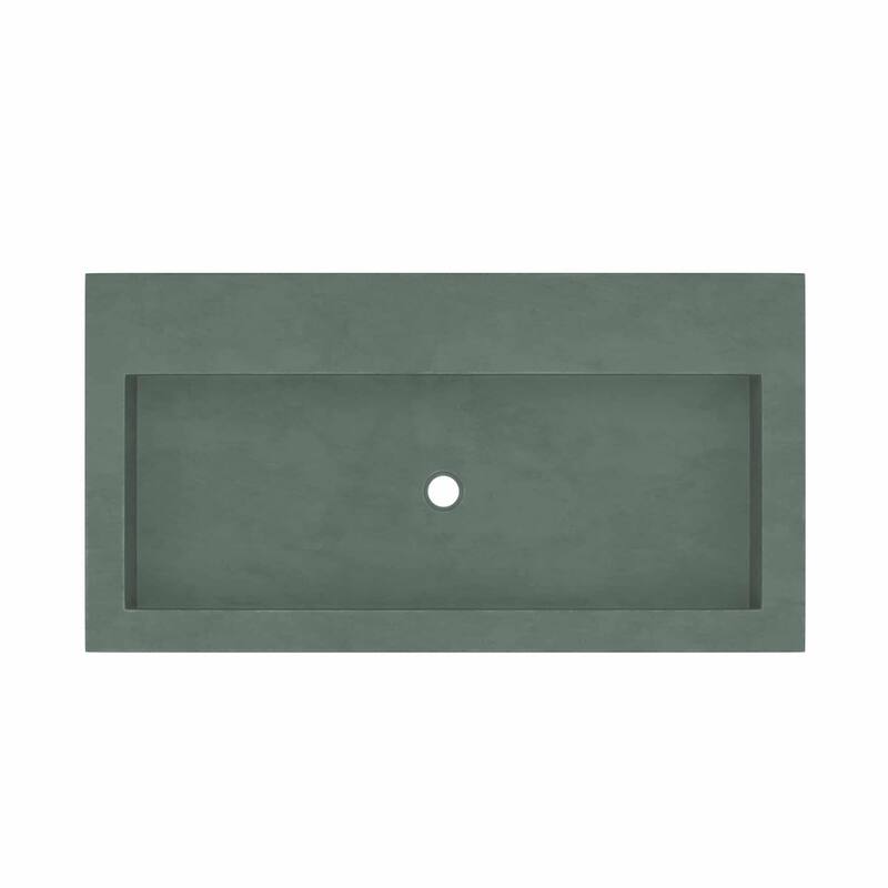 36" NativeStone Trough Drop-in Rectangular Bathroom Sink - 36" x 19" x 5"