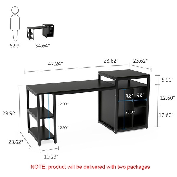 Computer desk best sale with printer space