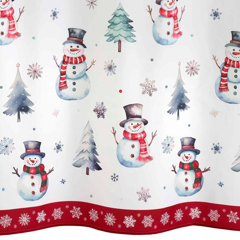 Avanti Linens Winter Snowman Shower Curtain