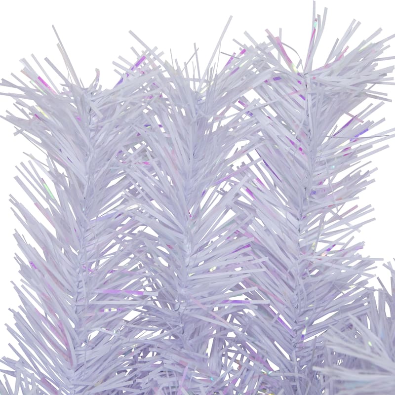 Icy White Iridescent Spruce Artificial Christmas Wreath - 18", Unlit
